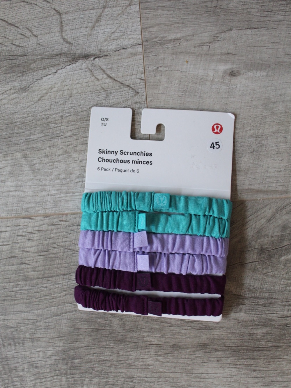 lululemon athletica Skinny Scrunchies 3-Tone Teal Lavender Purple